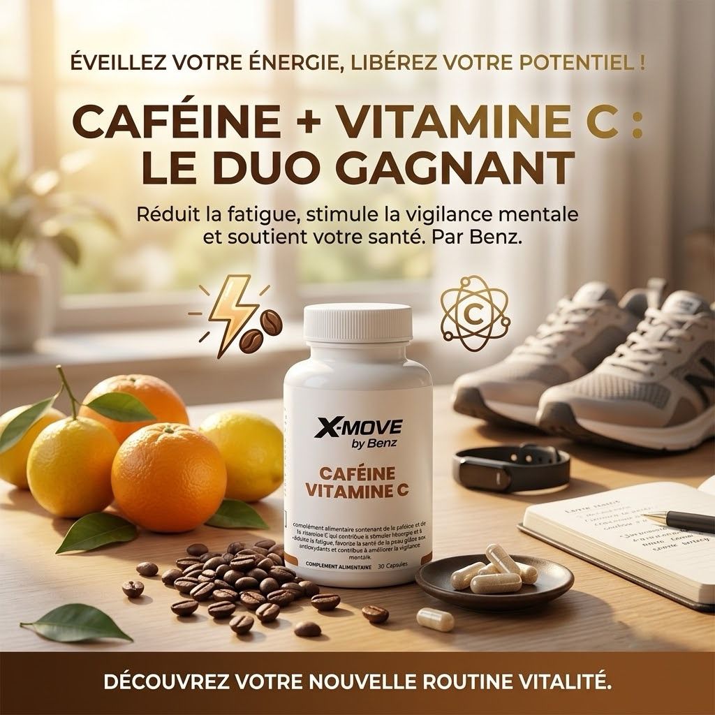 Caffeine + vitamine C , 30 capsules /Flacon
